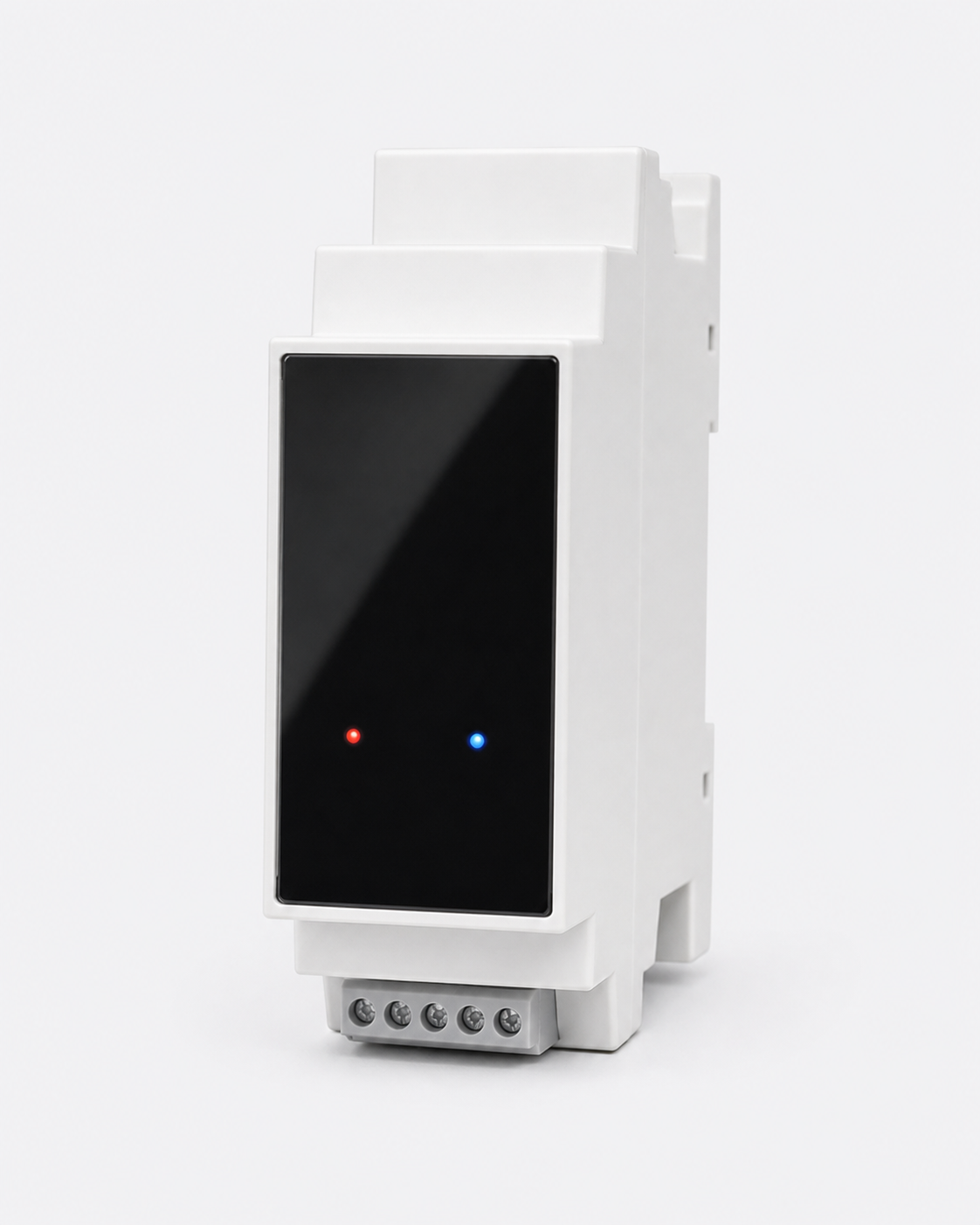 Dispositivo Sinfonía Gateway, con carcasa blanca y panel frontal negro